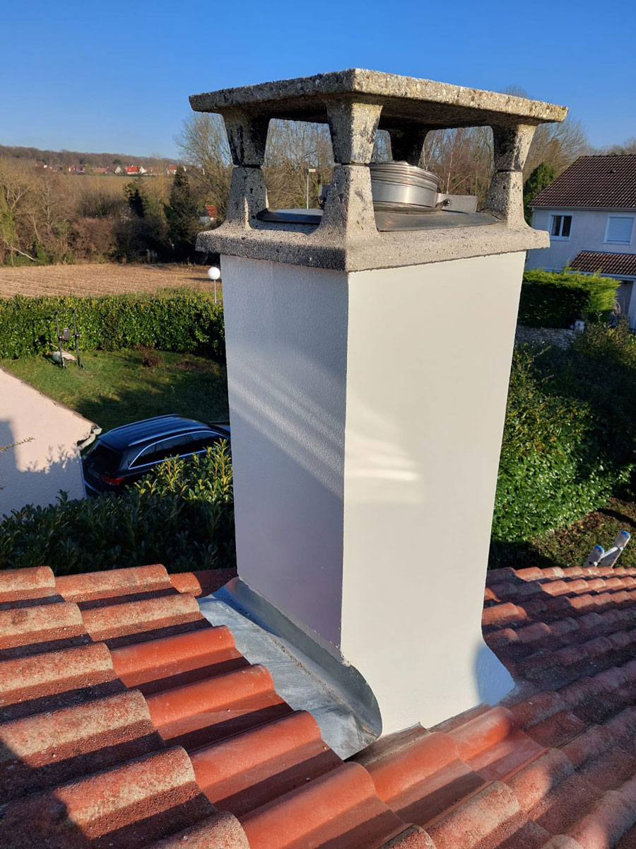 Tubage de cheminée terminé avec sortie inox – Intervention en Val-de-Marne 94